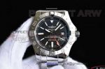 Perfect Replica GF Factory Breitling Avenger II GMT Black Face Stainless Steel Band 43mm Watch 